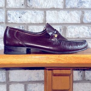 Barclay 11 Chestnut Brown Genuine Leather Dress Slip on Shoes Loafers